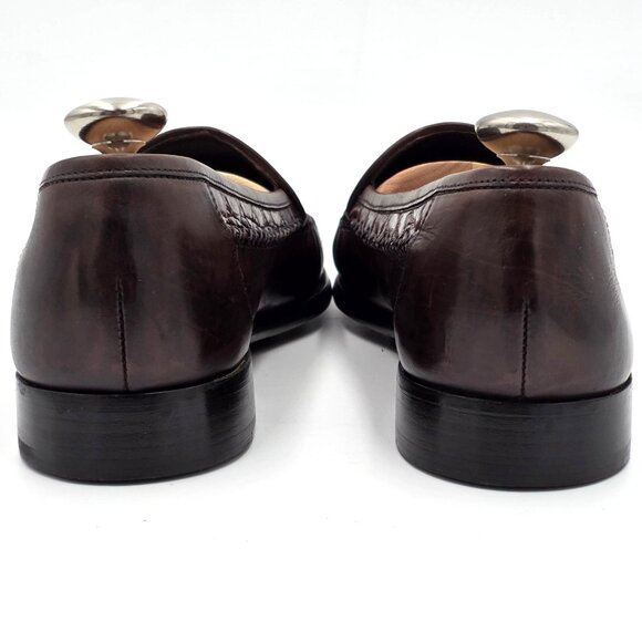 Worn once? Vintage Bragano Exotic Alligator Italy Loafers Mens 8.5M Dress Shoes main image 10